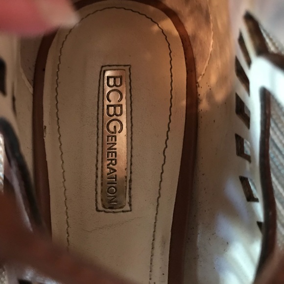 BCBG Generation Lace Up Brown Gladiator Heels - Picture 5 of 7